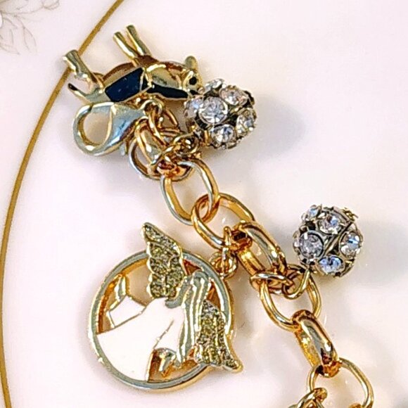 Vtg Christmas Story CHARM Bracelet Gold Tone Designed for Macy's - Picture 4 of 11